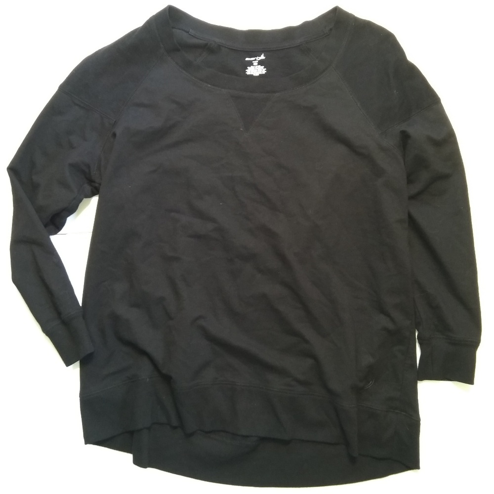 Exertek Women’s 2X Black Crewneck Pullover Sweatshirt Athleisure Long Sleeve Act
